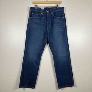 Levi's Men's 34x30 Western Fit Jeans Blue Stretch Straight Leg Dark Wash Denim